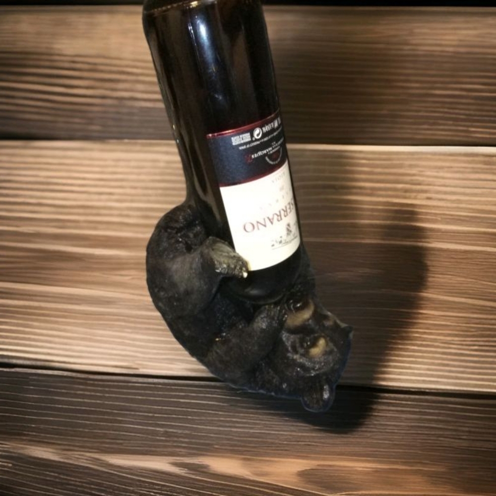 DWK Corporation American Black Bear Wine Holder" or "Partay Black Bear Drinking